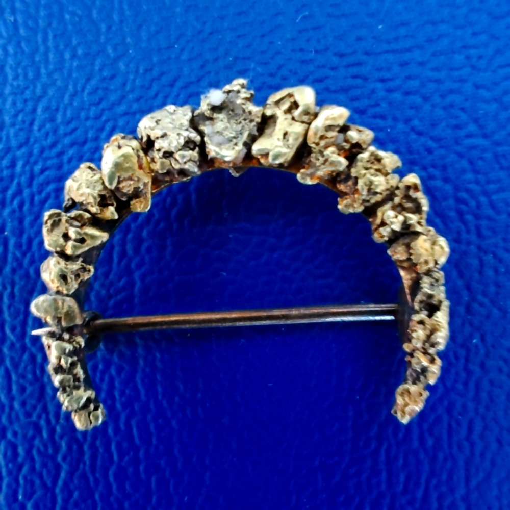 ANTIQUE GENUINE GOLD NUGGET PIN